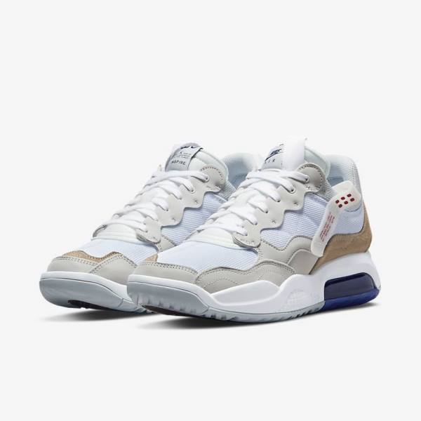 Men's Nike Jordan MA2 Sneakers White / Khaki / Light Beige / Red | NK016SIM