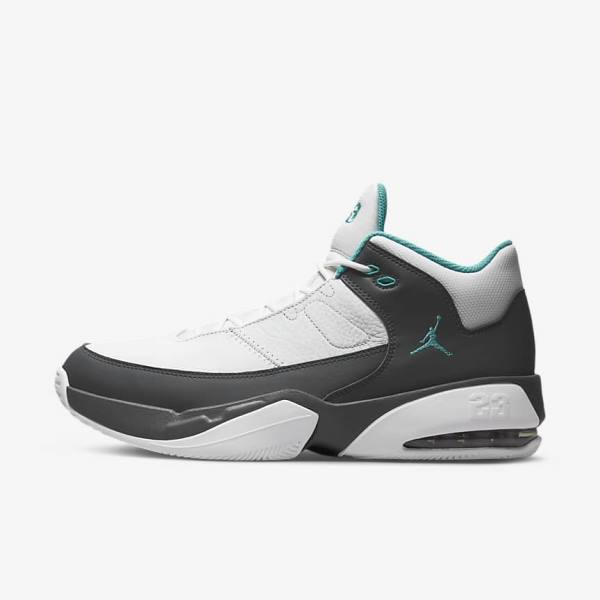 Men\'s Nike Jordan Max Aura 3 Jordan Shoes White / Grey / Turquoise | NK081JAM