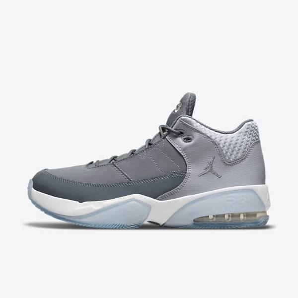 Men\'s Nike Jordan Max Aura 3 Jordan Shoes Grey / White / Grey | NK549DBM