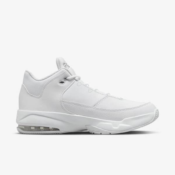 Men's Nike Jordan Max Aura 3 Jordan Shoes White / Metal Silver | NK620FWJ