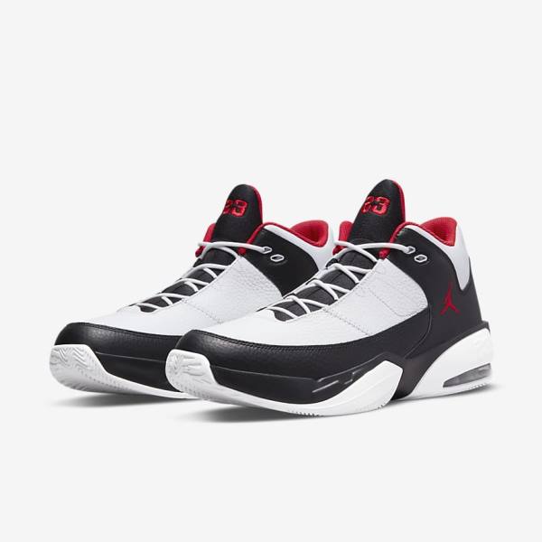 Men's Nike Jordan Max Aura 3 Jordan Shoes White / Black / Red | NK869YHP