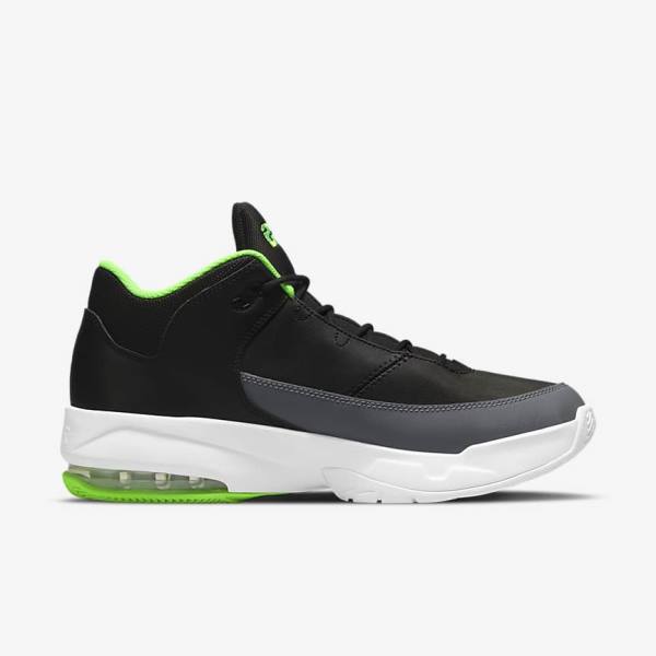 Men's Nike Jordan Max Aura 3 Sneakers Black / Grey / White / Green | NK013WEM