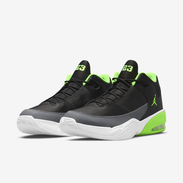 Men's Nike Jordan Max Aura 3 Sneakers Black / Grey / White / Green | NK013WEM