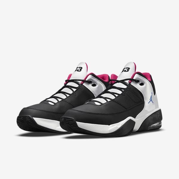 Men's Nike Jordan Max Aura 3 Sneakers Black / White / Pink / Blue | NK451KOG