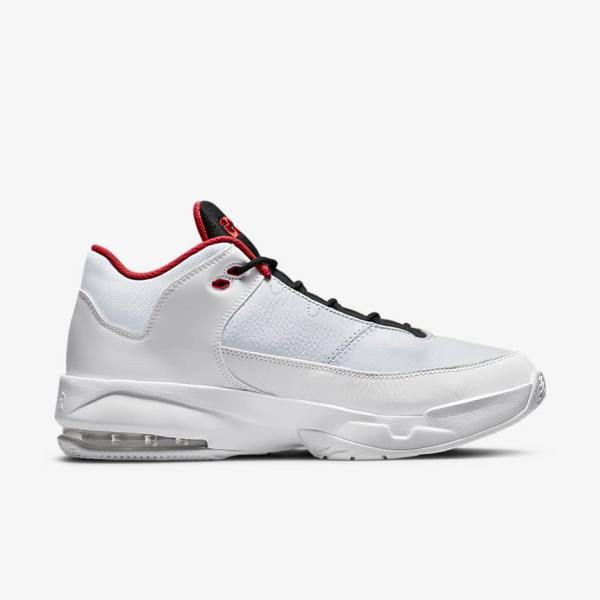 Men's Nike Jordan Max Aura 3 Sneakers White / Platinum / Black / Red | NK052LBU