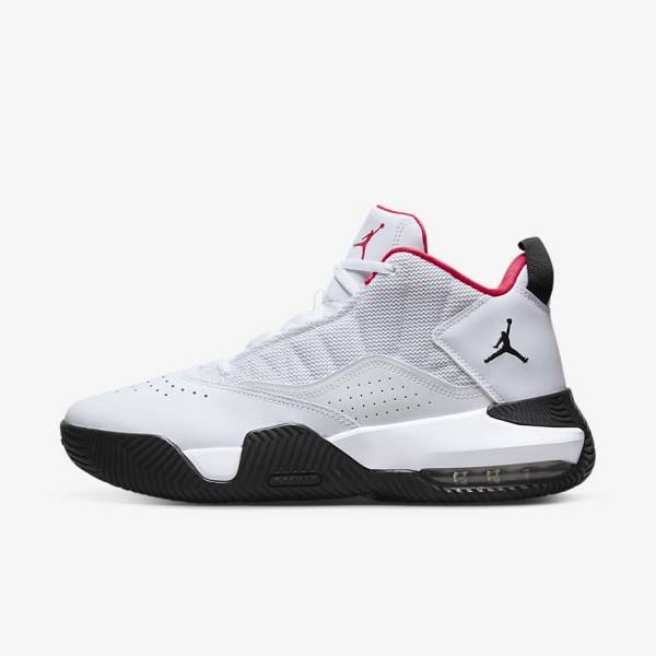 Men\'s Nike Jordan Stay Loyal Jordan Shoes White / Black / Pink | NK371LQF