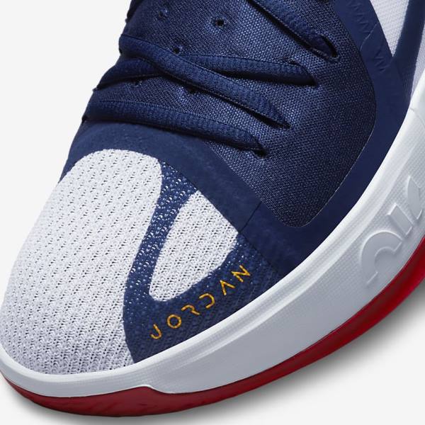 Men's Nike Jordan Zoom Separate Basketball Shoes Navy / White / Red / Gold | NK637YZG