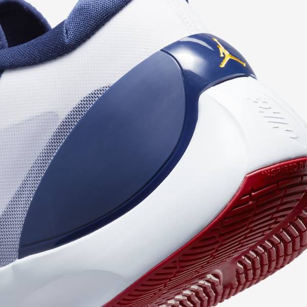 Men's Nike Jordan Zoom Separate Basketball Shoes Navy / White / Red / Gold | NK637YZG