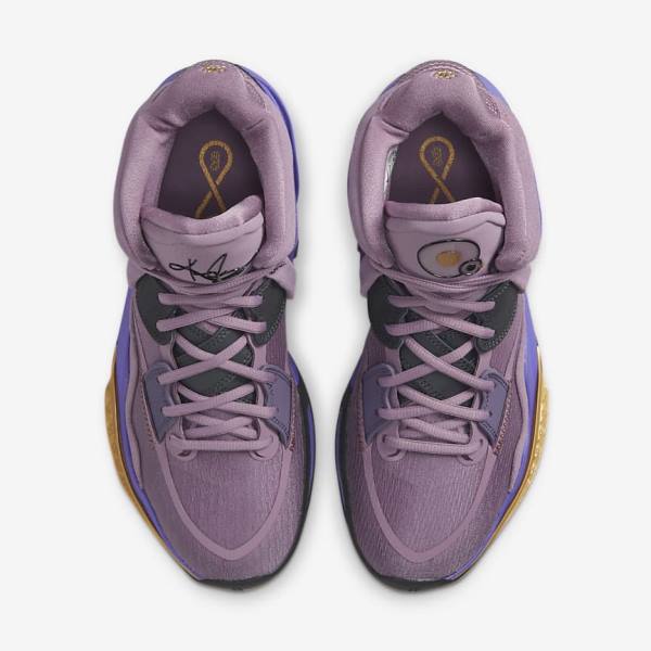 Men's Nike Kyrie Infinity Basketball Shoes Purple / Metal Gold | NK249WXN