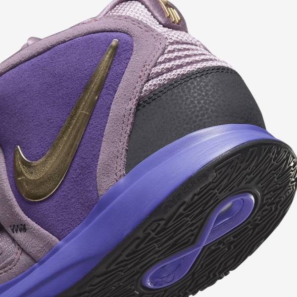 Men's Nike Kyrie Infinity Basketball Shoes Purple / Metal Gold | NK249WXN