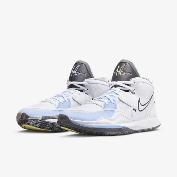 Men's Nike Kyrie Infinity Basketball Shoes White / Light Blue / Grey | NK413YAQ