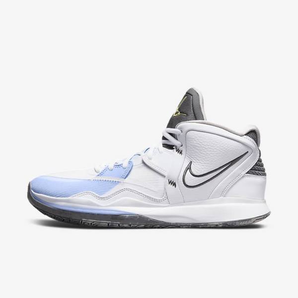 Men\'s Nike Kyrie Infinity Basketball Shoes White / Light Blue / Grey | NK413YAQ