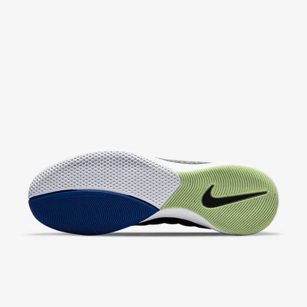 Men's Nike Lunar Gato II IC Indoor Court Football Shoes Black / Light Blue / Light Green | NK624ZON