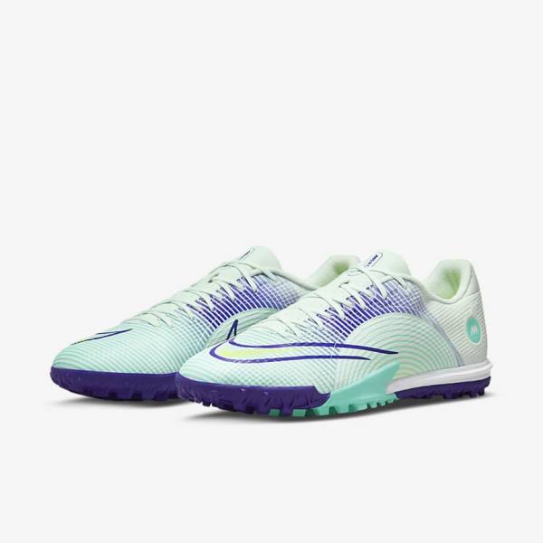 Men's Nike Mercurial Dream Speed Vapor 14 Academy TF Turf Football Shoes Green / Purple / Green | NK649KJT