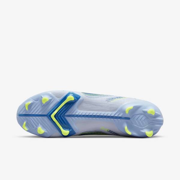 Men's Nike Mercurial Superfly 8 Academy MG Multi-Grounds Football Shoes Grey / Light Blue / Dark Blue | NK084POL