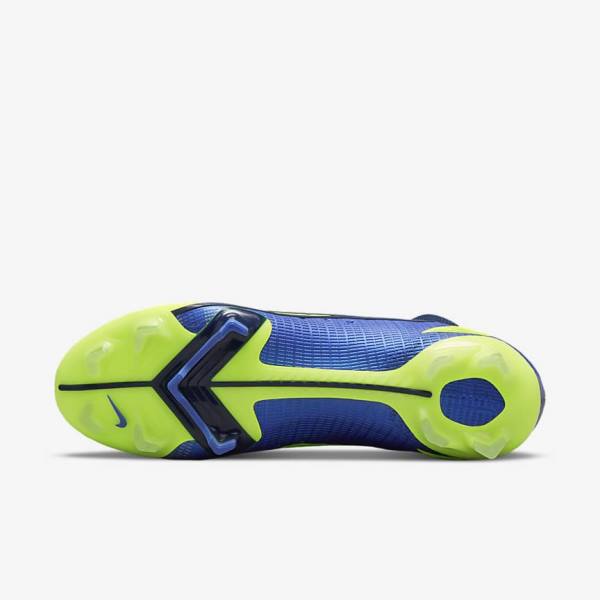 Men's Nike Mercurial Superfly 8 Elite FG Firm-Grounds Football Shoes Blue | NK125JUW