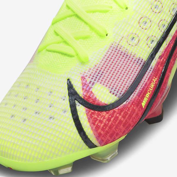 Men's Nike Mercurial Superfly 8 Elite FG Firm-Grounds Football Shoes Black / Light Red | NK916XFJ