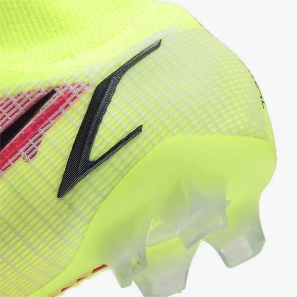 Men's Nike Mercurial Superfly 8 Elite FG Firm-Grounds Football Shoes Black / Light Red | NK916XFJ