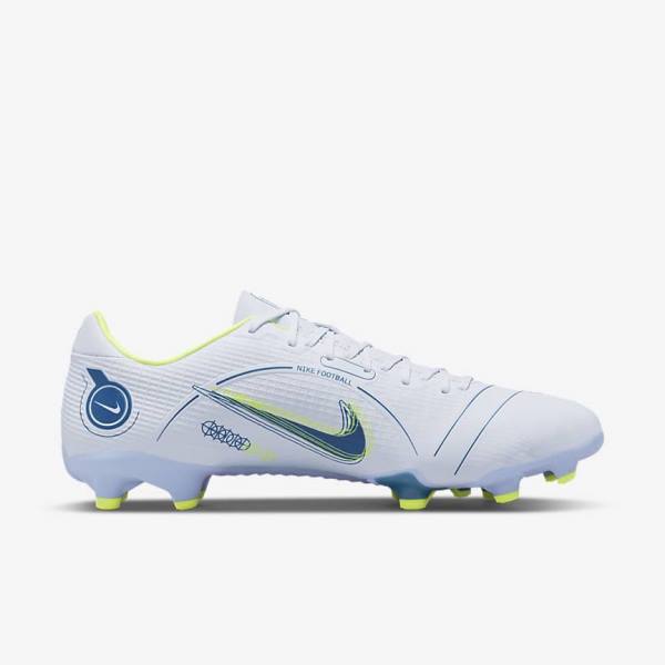 Men's Nike Mercurial Vapor 14 Academy MG Multi-Ground Football Shoes Grey / Light Blue / Blue | NK453SZW