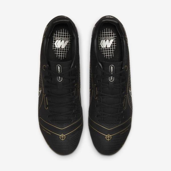 Men's Nike Mercurial Vapor 14 Academy MG Multi-Ground Football Shoes Black / Metal Silver / Grey / Metal Gold | NK736HSE