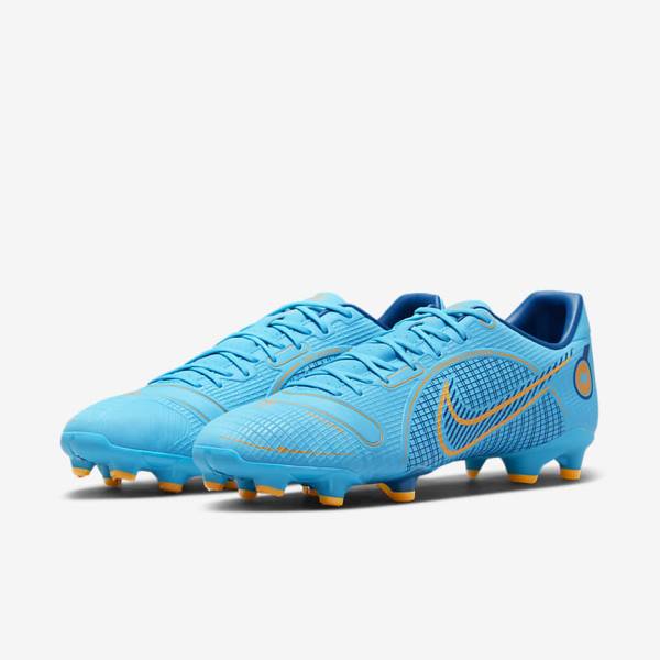 Men's Nike Mercurial Vapor 14 Academy MG Multi-Ground Football Shoes Blue / Orange | NK918BOK