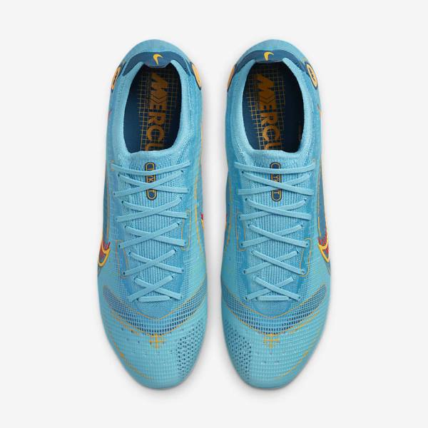 Men's Nike Mercurial Vapor 14 Elite AG Artificial-Grounds Football Shoes Blue / Orange | NK740LMF