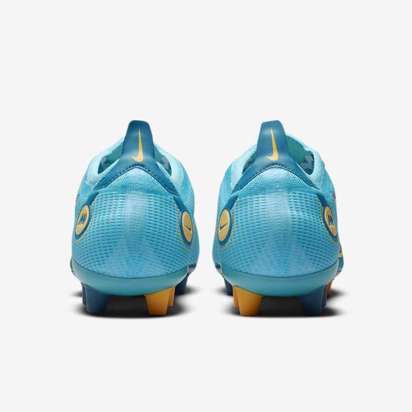 Men's Nike Mercurial Vapor 14 Elite AG Artificial-Grounds Football Shoes Blue / Orange | NK740LMF