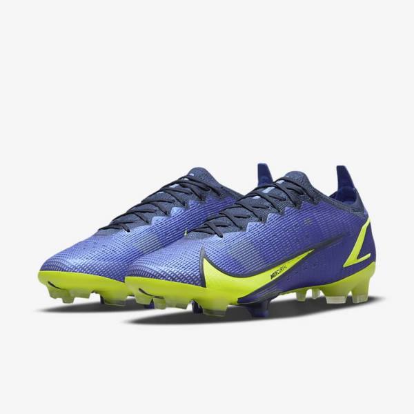 Men's Nike Mercurial Vapor 14 Elite FG Firm-Ground Football Shoes Blue | NK605OIS