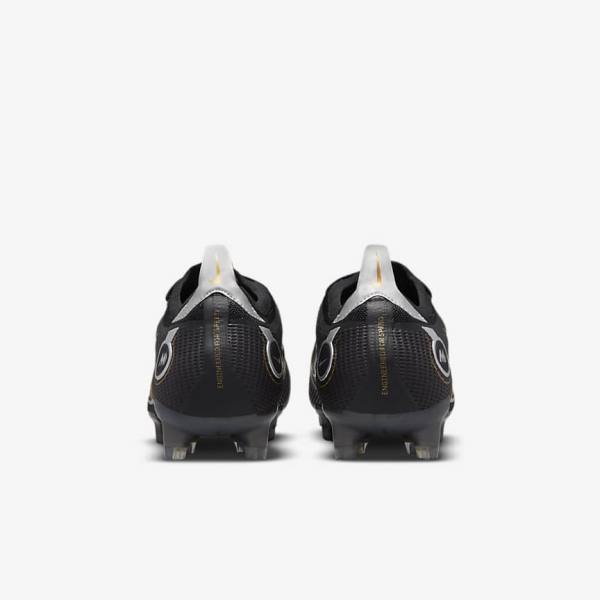 Men's Nike Mercurial Vapor 14 Elite FG Firm-Grounds Football Shoes Black / Metal Silver / Grey / Metal Gold | NK805XIF