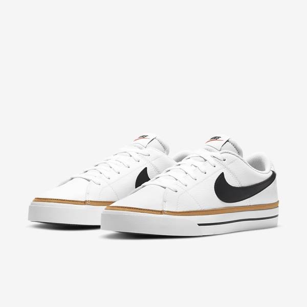 Men's Nike NikeCourt Legacy Sneakers White / Light Brown / Black | NK738RWY