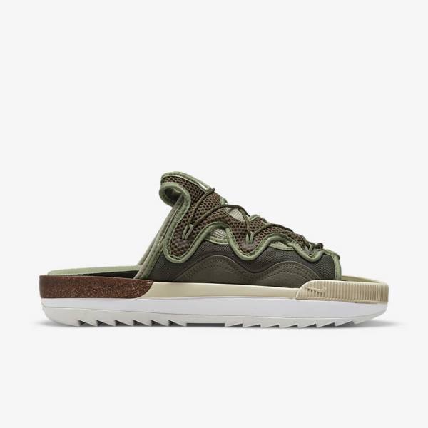 Men's Nike Offline 2.0 Mule Sneakers Olive / Light Grey / White / Green | NK631FBU