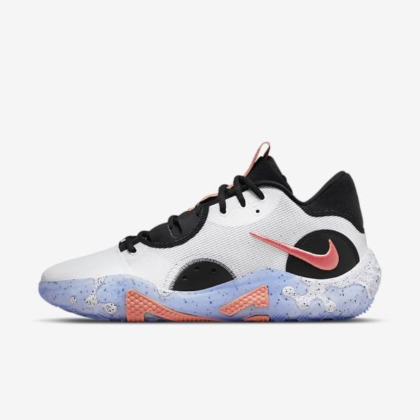 Men\'s Nike PG 6 Basketball Shoes White / Black / Blue / Red | NK950KQZ