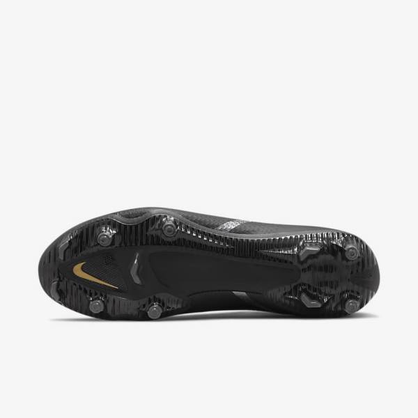 Men's Nike Phantom GT2 Academy Dynamic Fit MG Multi-Ground Football Shoes Black / Metal Gold / Dark Grey / Metal Dark Grey | NK241KDA