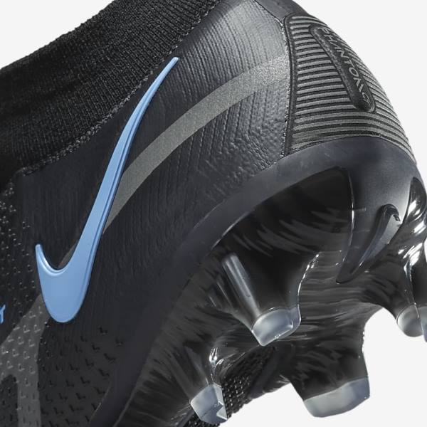 Men's Nike Phantom GT2 Dynamic Fit Elite FG Firm-Ground Football Shoes Black / Grey | NK890PDF