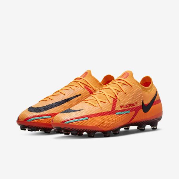 Men's Nike Phantom GT2 Elite AG-Pro Artificial-Grass Football Shoes Orange / Light Red / Black | NK859IGA