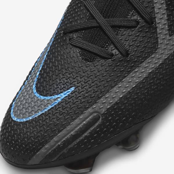 Men's Nike Phantom GT2 Elite FG Firm-Ground Football Shoes Black / Grey | NK085HMQ