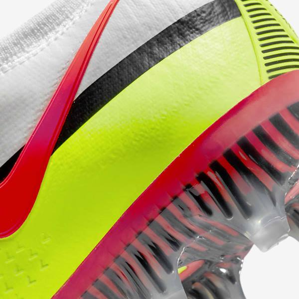 Men's Nike Phantom GT2 Elite FG Firm-Ground Football Shoes White / Black / Light Red | NK567APN