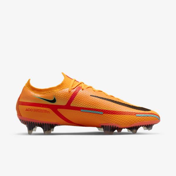 Men's Nike Phantom GT2 Elite FG Firm-Ground Football Shoes Orange / Light Red / Black | NK851WRU