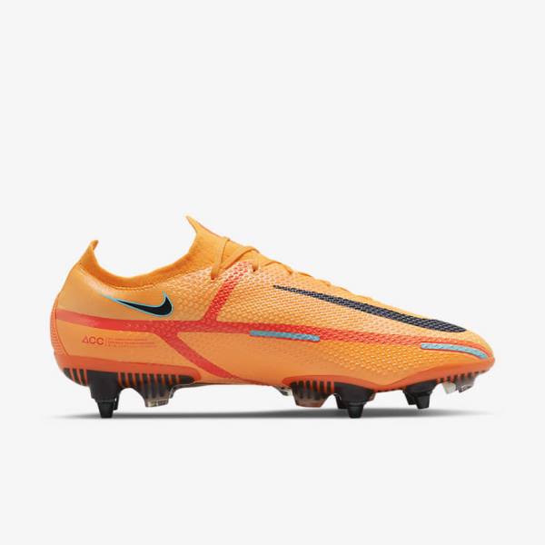 Men's Nike Phantom GT2 Elite SG-Pro AC Soft-Ground Football Shoes Orange / Light Red / Black | NK195OGB