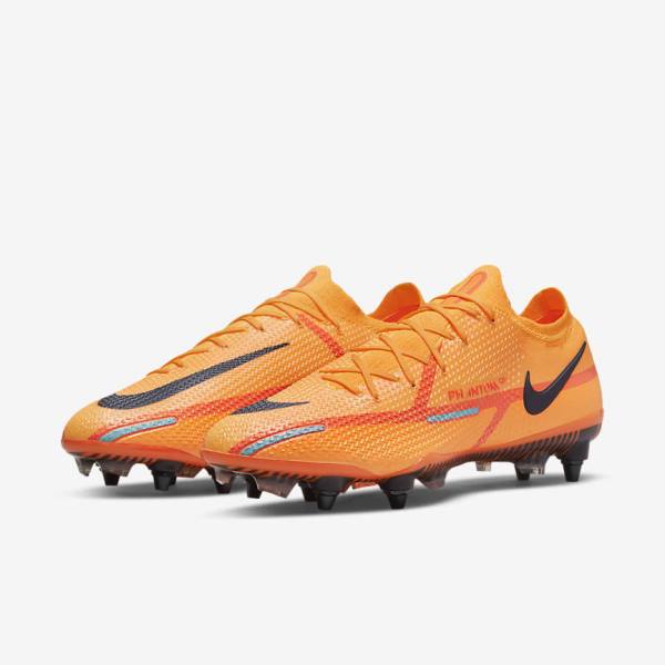 Men's Nike Phantom GT2 Elite SG-Pro AC Soft-Ground Football Shoes Orange / Light Red / Black | NK195OGB