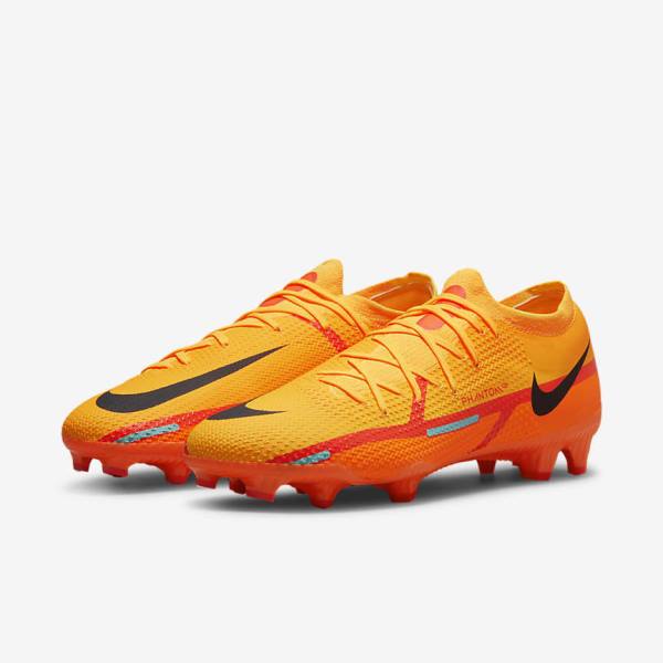 Men's Nike Phantom GT2 Pro FG Firm-Ground Football Shoes Orange / Light Red / Black | NK236GJI