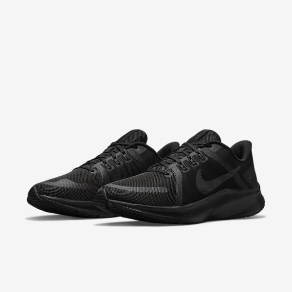 Men's Nike Quest 4 Road Running Shoes Black / Dark Grey | NK618TYE