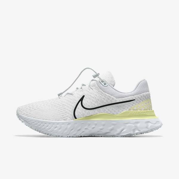 Men\'s Nike React Infinity Run 3 By You Custom Road Running Shoes White | NK307ZYR