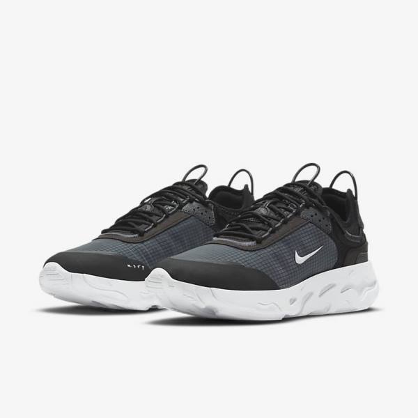 Men's Nike React Live Sneakers Black / Dark Grey / White | NK576GEW