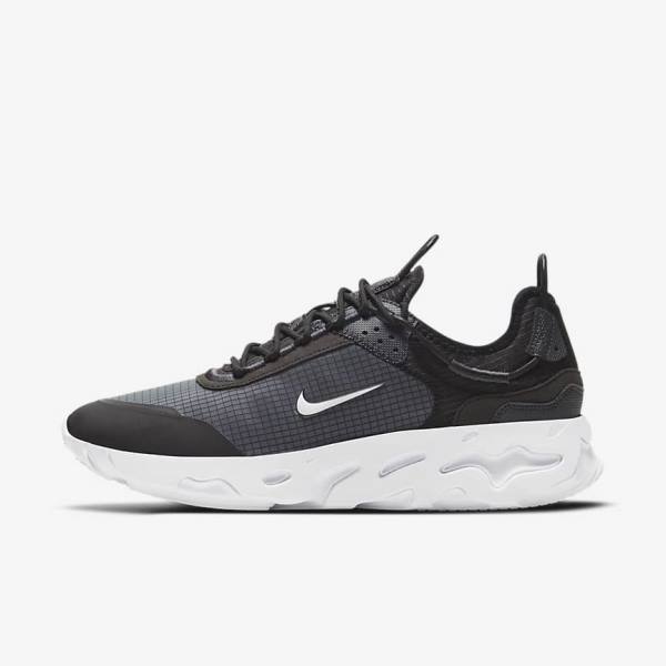 Men\'s Nike React Live Sneakers Black / Dark Grey / White | NK576GEW