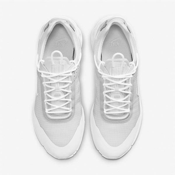 Men's Nike React Live Sneakers White / Platinum / White | NK143EJF