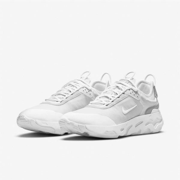 Men's Nike React Live Sneakers White / Platinum / White | NK143EJF