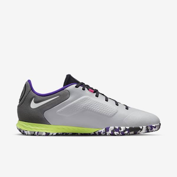 Men's Nike React Tiempo Legend 9 Pro IC Indoor-Court Football Shoes Light Grey / White | NK437XTD