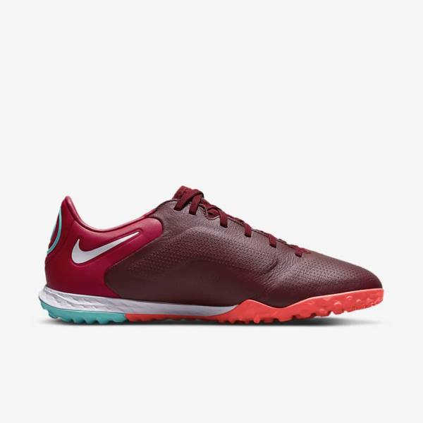 Men's Nike React Tiempo Legend 9 Pro TF Turf Football Shoes Red / Light Red / White | NK812YGJ