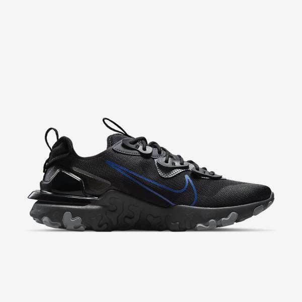 Men's Nike React Vision Sneakers Black / Dark Grey / Royal | NK086ZDL